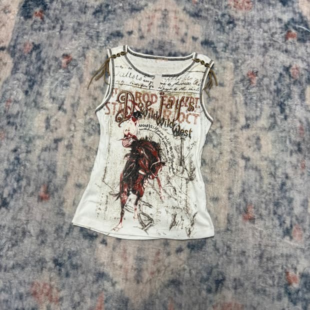Unlnown archive lace up sleeveless