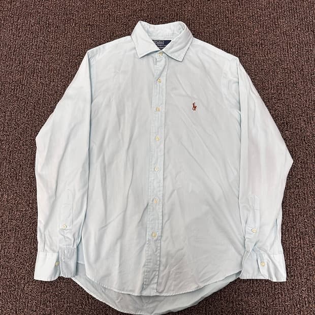 POLO 폴로 랄프로렌 민트 하늘색 커스텀핏 셔츠 M