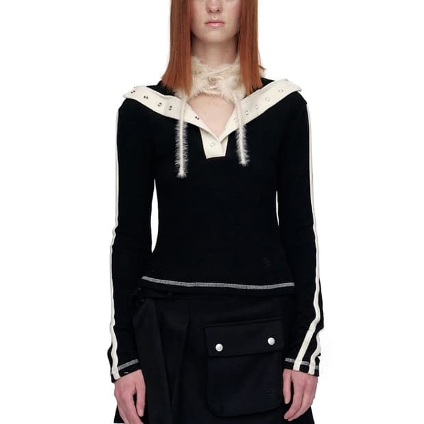 Cerric 세릭 상의 버튼 탑