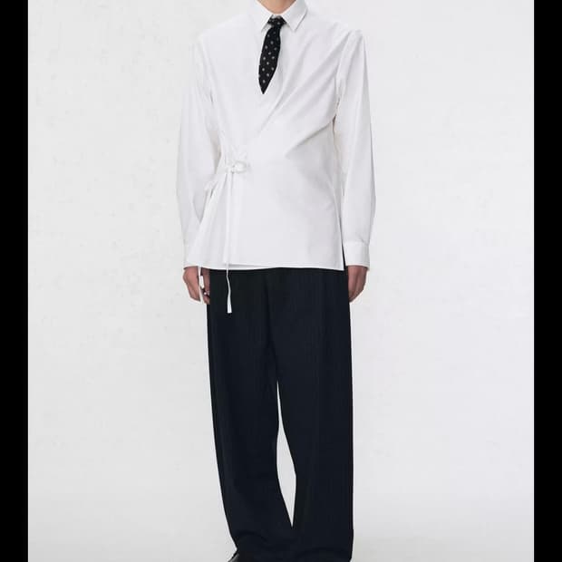 자라 소시오츠키 리본 포플린 셔츠