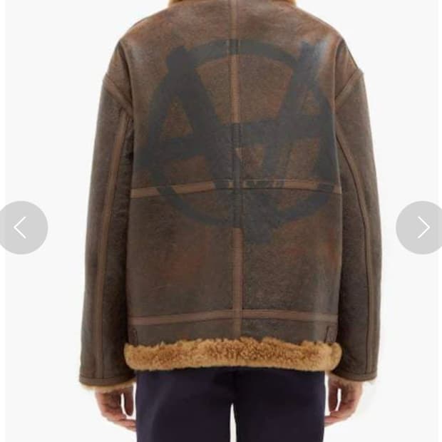 [xs] 베트멍 뎀나 아나키 shearling 자켓 브라운 