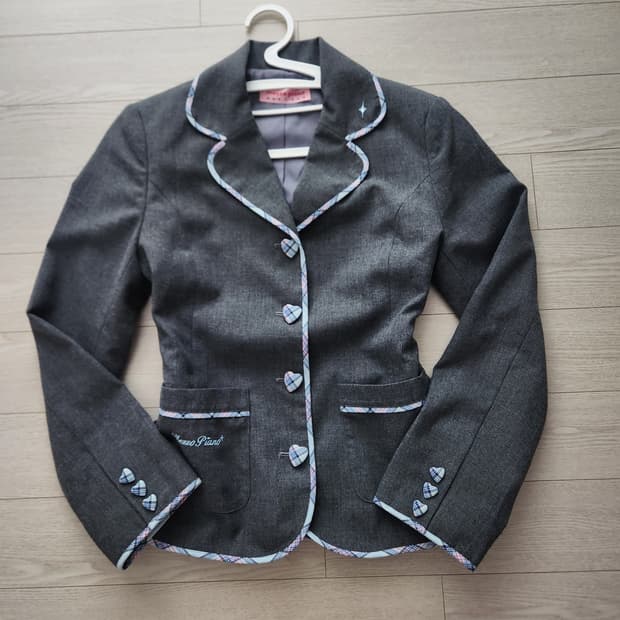 메조피아노 코갸루 교복 갸루 하트 버튼 자켓