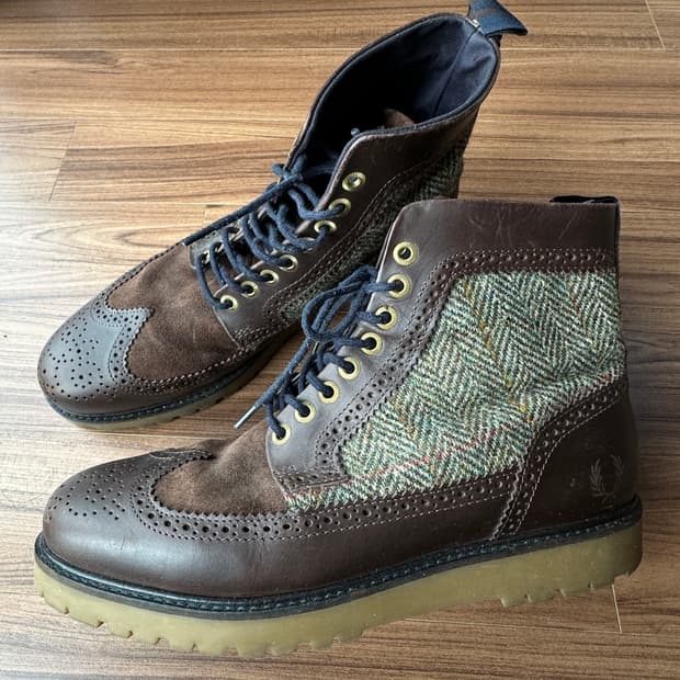 프레드페리 x 해리스트위드 브라운 노스게이트 부츠 280