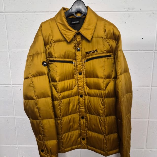 해외 L) 마모트 골드 브라운 경량패딩 셔츠 자켓 팝니다