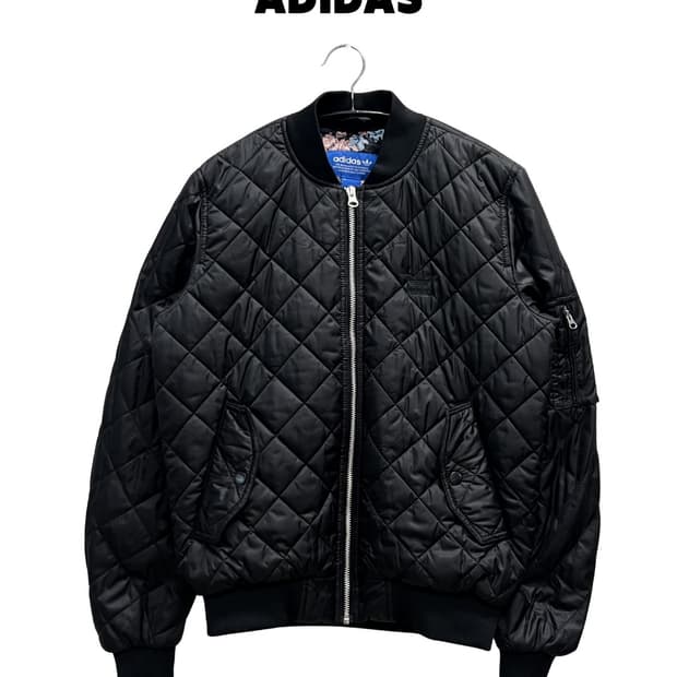 아디다스 퀄팅 봄버 자켓 블랙