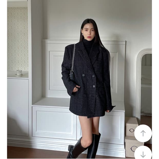 룩넌 비티 트위드 박시 자켓