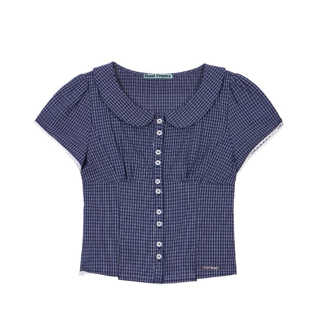 로제프란츠 Round Collar Short Sleeve Blouse