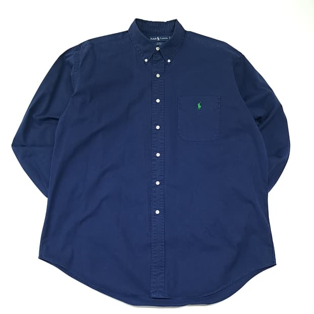 CL726 XL 폴로 90s 코튼 버튼다운 로얄네이비 셔츠 남방