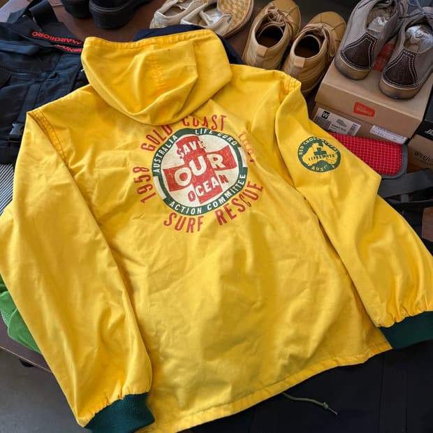 헨리 레어 BY 슈가 케인 서프 레스큐 리버서블 코치 베이스 자켓