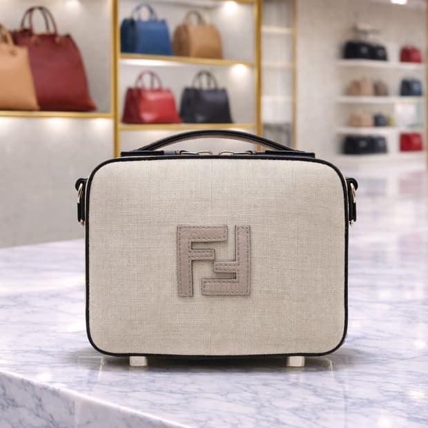 [S급] 펜디 FF 로고 캔버스 숄더백 판매합니다!!!