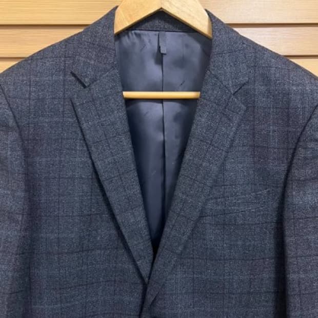 커스텀멜로우 남성 그레이체크울자켓 105