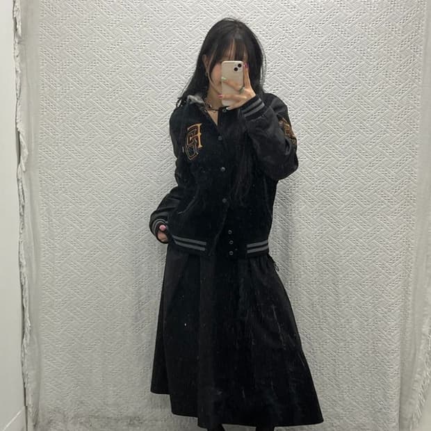 푸부 FUBU 올드스쿨 코듀로이 골덴 후드 바시티 자켓  L C06700