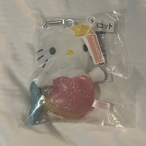 산리오 인어 공주 키티 인형 쿠지 일본 키티 키링 스트랩 인형키링
