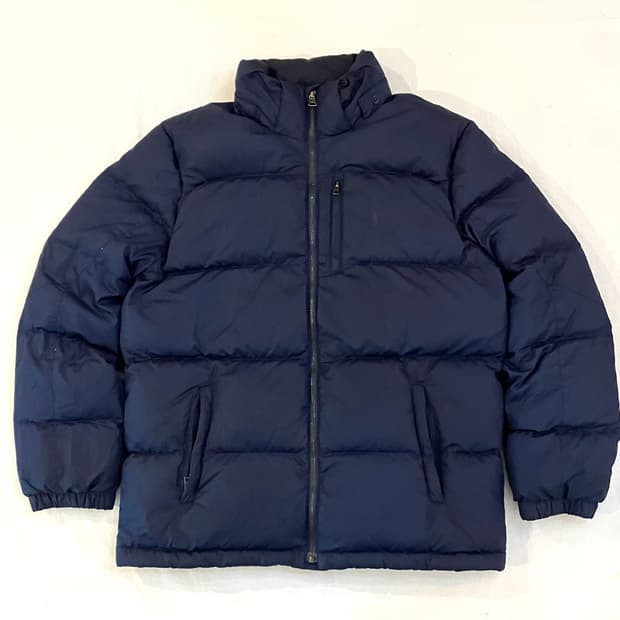 (모자탈착) 폴로 랄프로렌 네이비 눕시 숏패딩