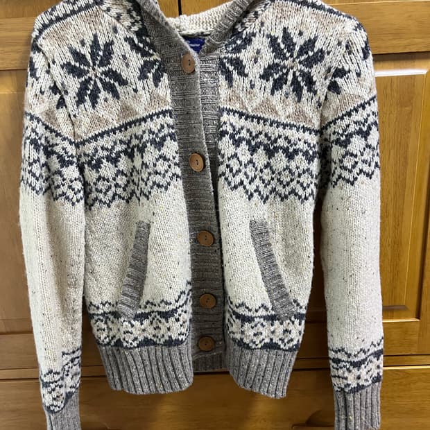 모리걸 후드 가디건