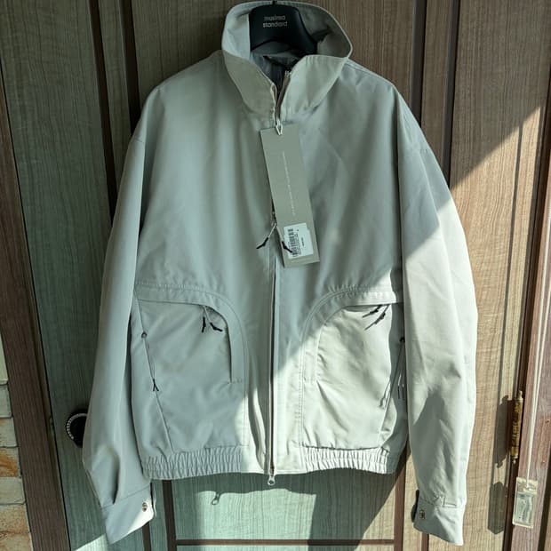 새상품(M)언어펙티드 에비에이터 블루종 자켓 라이트그레이