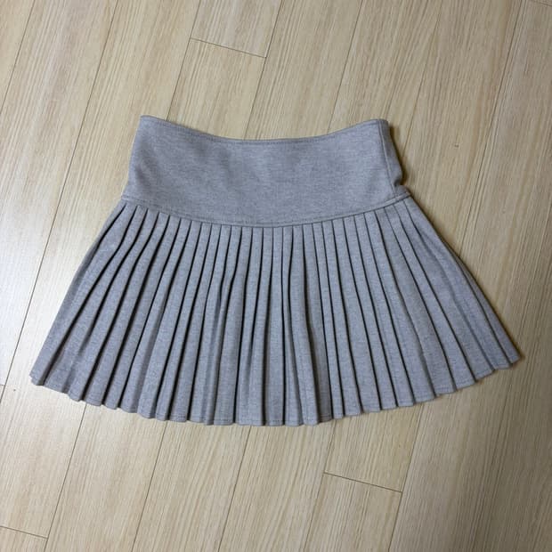 (실착1회) 그레이 주름치마 미니스커트
