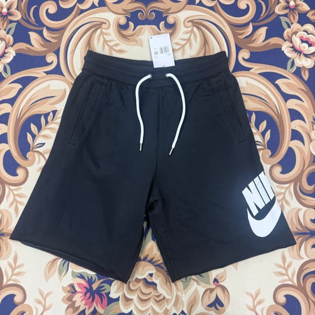 (L)나이키 Nike 코튼 빅로고 반바지(블랙,새상품)