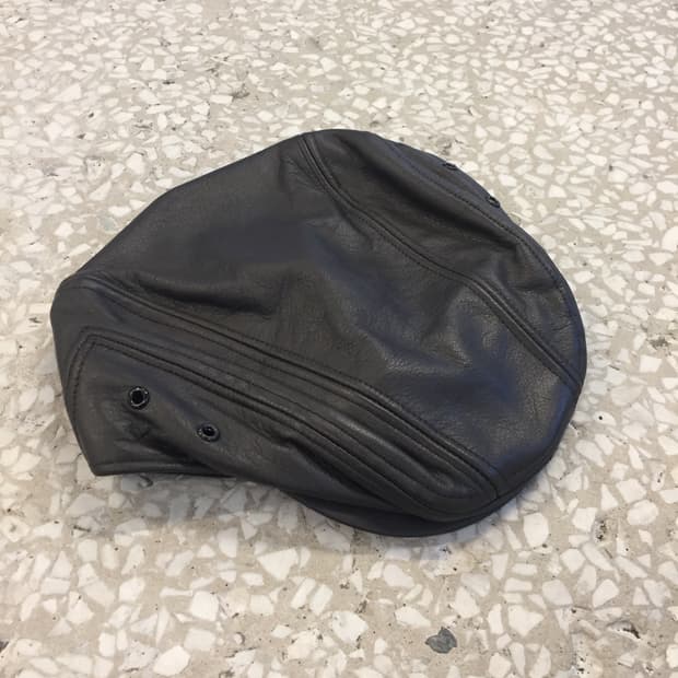 Vintage Leather Newsboy Cap