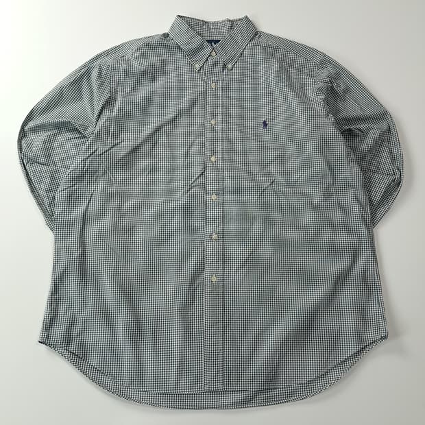 CA502 XL 폴로 00s 진그린 마이크로체크 셔츠 남방