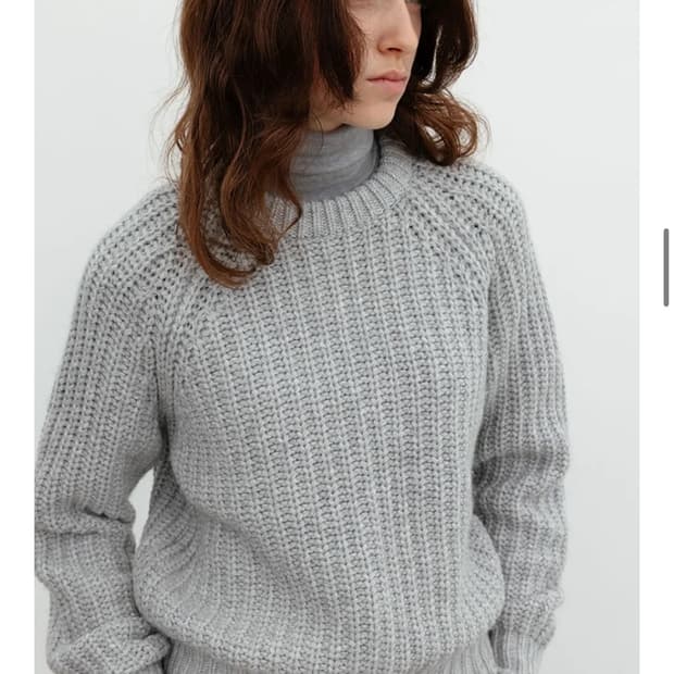 LFM 핸드메이드 라운드 넥 스웨터 / 라이트 그레이