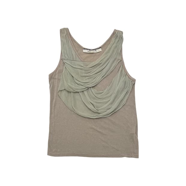 Gomme drape sleeveless