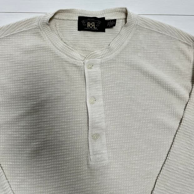 [새상품급] RRL 헨리넥 화이트 L