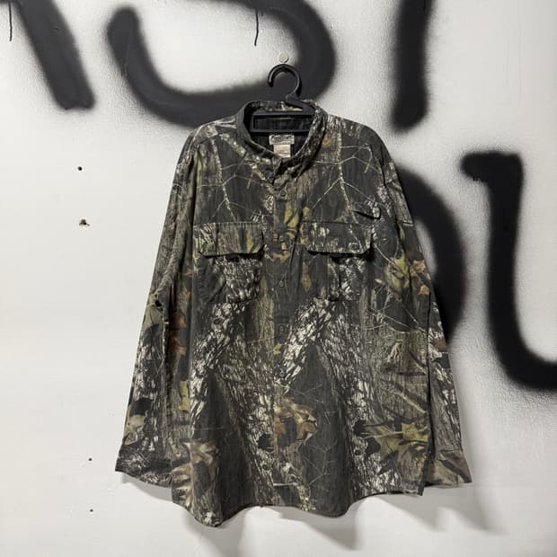 Mossy Oak 모시오크 USA 빅사이즈 리얼트리 카모 코튼 셔츠