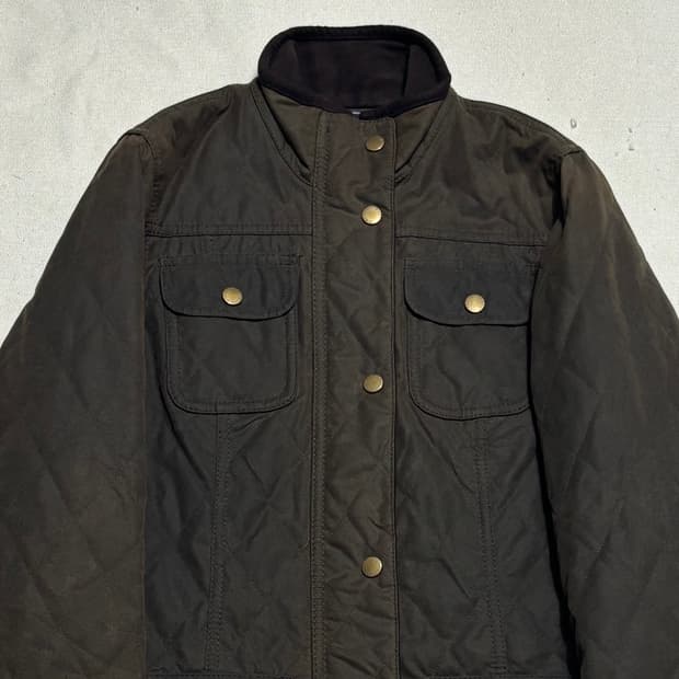 36 바버 여성 퀄팅 왁싱 자켓