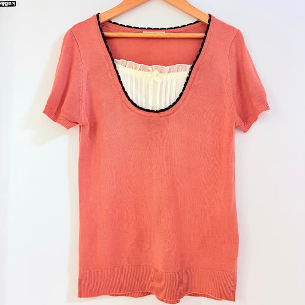 일본빈티지 코랄 로걀탑