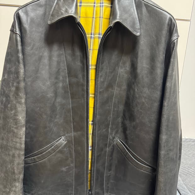 올리브드랩서비스 ods 올드라이더 자켓 디스트레스 블랙 m