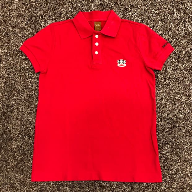 폴프랭크 레드 카라 티셔츠