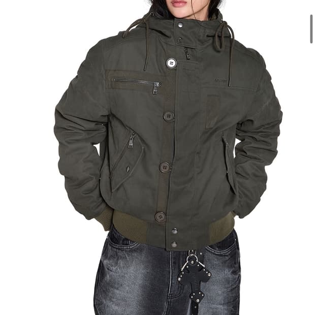 아캄 버튼 포켓 ma-1 카키 사이즈1