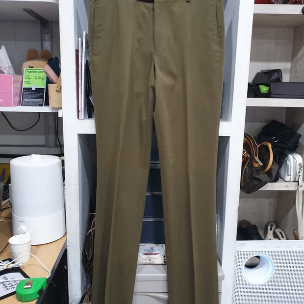 겐조 울/코튼 치노 팬츠 카키 32