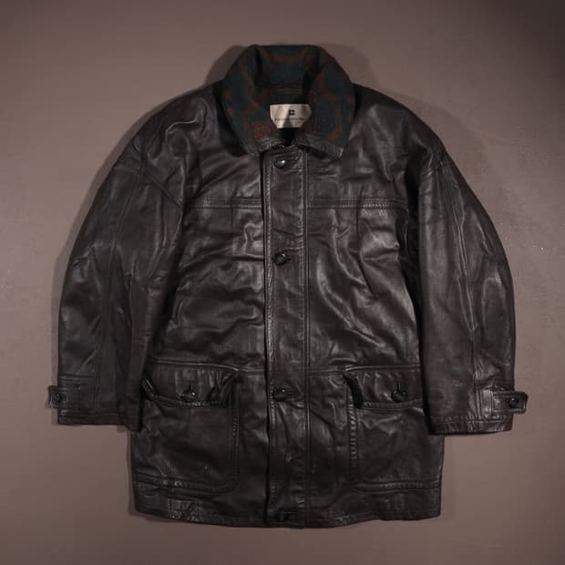 90s 피에르 발망 초어 봄버 레더 자켓
