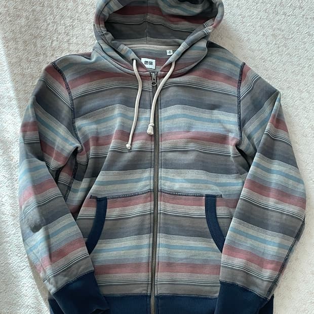 유니클로 빈티지 후드집업