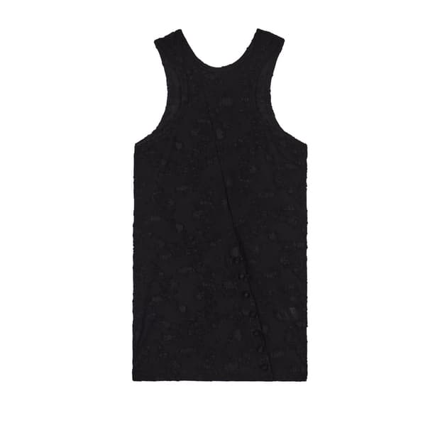 텍스쳐서울 curved button floral sleeveless