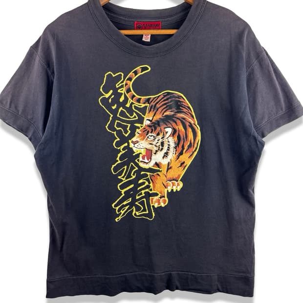 00S Evisu Yamane 호랑이 페이딩 티셔츠4427