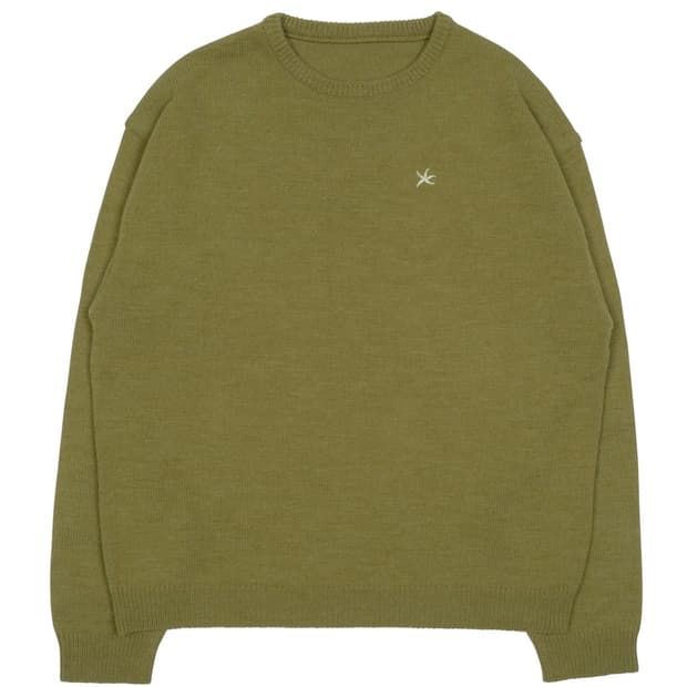 더콜디스트모먼트 니트 올리브