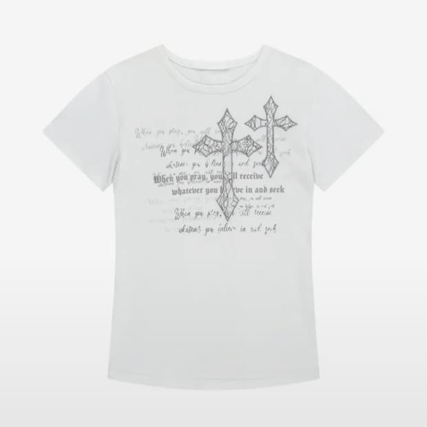 Laced CROS2 Patch Half Top (White)