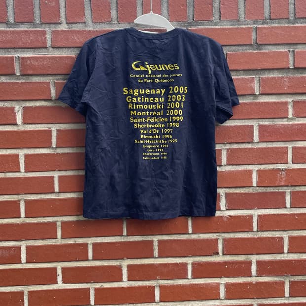 UI 프린팅 반팔 티셔츠 네이비