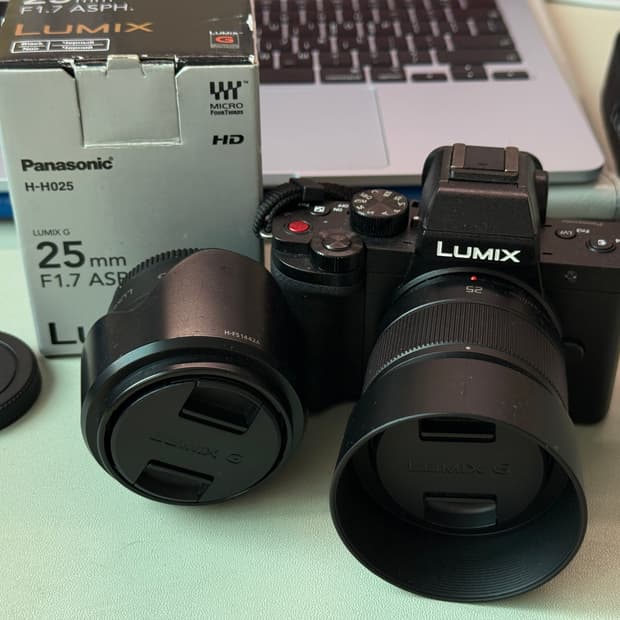 파나소닉 루믹스 g100 미러리스 카메라 + 렌즈 2종