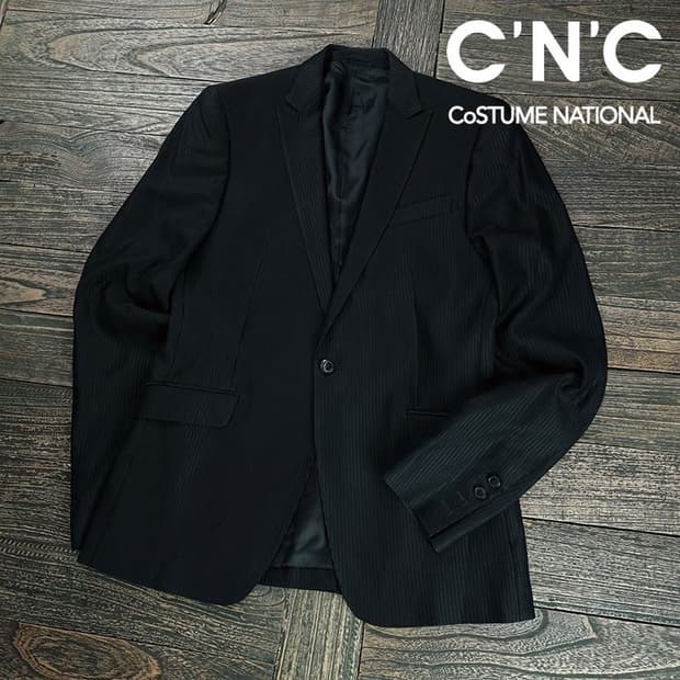[코스튬네셔널] 원버튼 스트라이프 슬림핏 블레이저 자켓 P01565