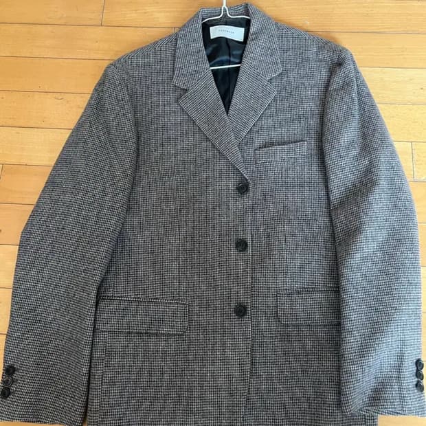 토니웩 울 체크 블레이저 L