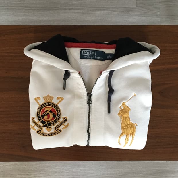 폴로 빅포니 후드집업 화이트