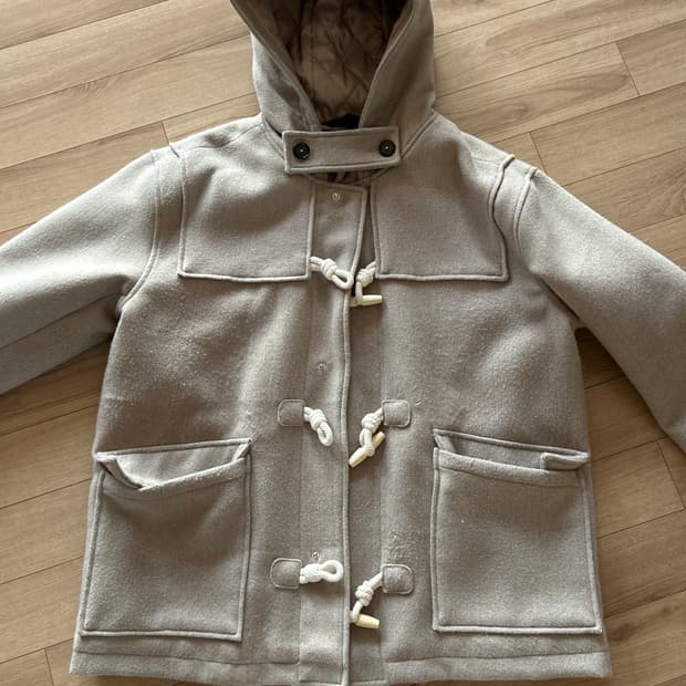 트릴리온 유니섹스 발마칸 더플 숏 코트 (BEIGE)