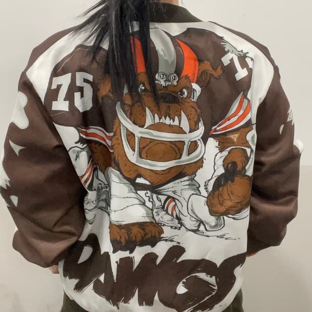 90s Chalk Line 클리블랜드브라운스 Dawg Pound 바시티