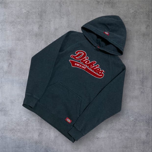 디키즈 스펠아웃 차콜 그레이 후드티