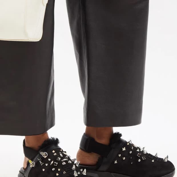 Givenchy black suede studded