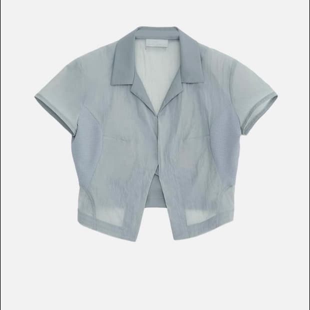 에이시네틱스 하프 슬리브 셔츠 라이트그레이